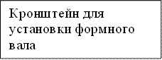 Кронштейн для установки формного вала