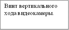 Винт вертикального хода видеокамеры.