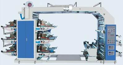 Флексографские печатные машины серий YT и YTZ шириной 1600 мм и количеством печатных секций 4 и 6, фотография YT-61600